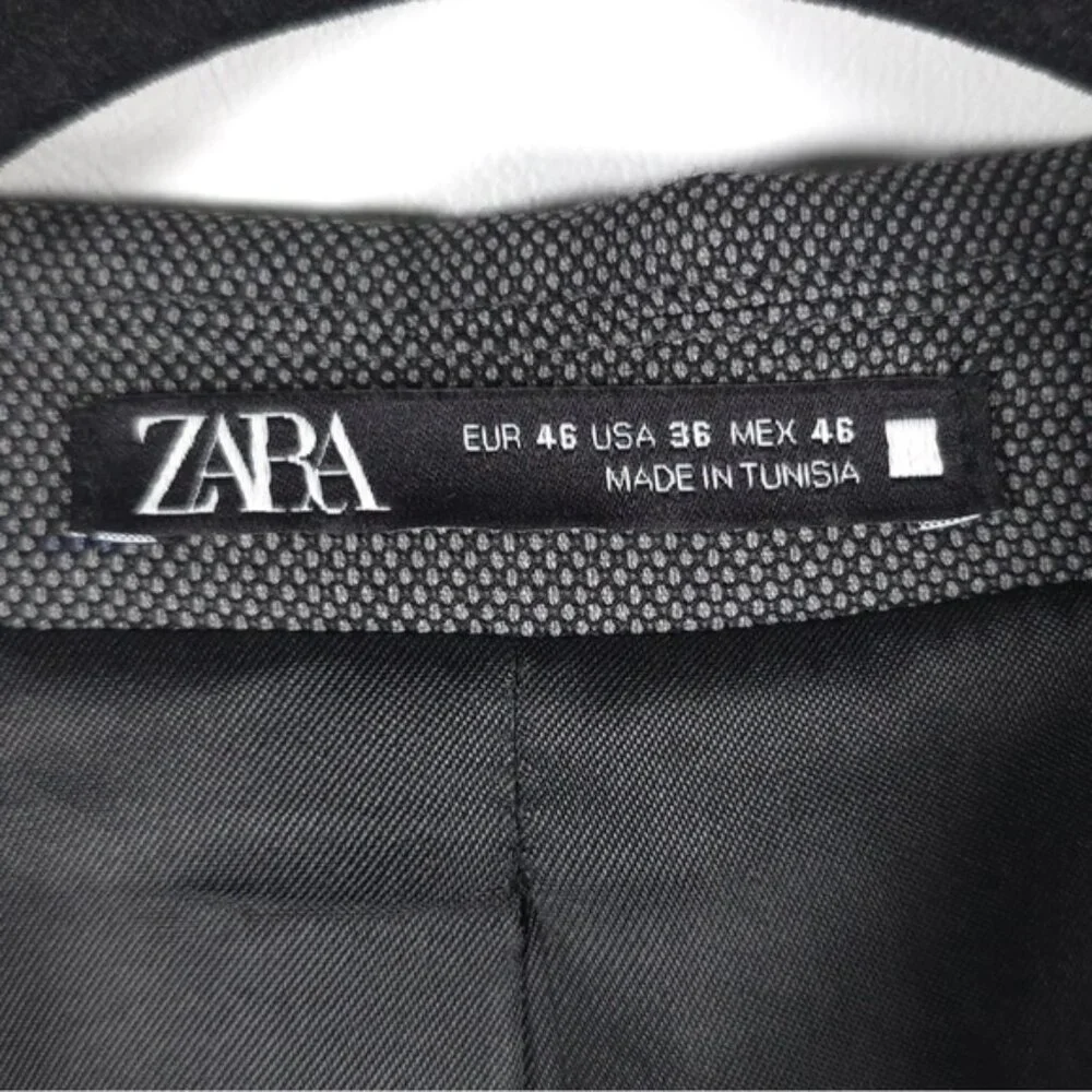 ZARA 2 Button Blazer‎ Double Vent MADE IN TUNISIA 🇹🇳 3467/620/801 Size 36